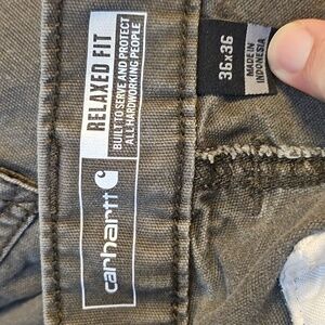 Carhartt Rugged Flex Double Front Utility Canvas Work Pant - 36x36 - Green